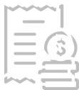 Illustration of a receipt with a coin showing a dollar symbol.