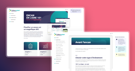 Écran principal du guide Encan en ligne 101 : guide de l’organisateur