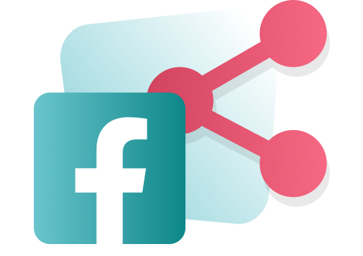 Illustration of the Facebook logo.